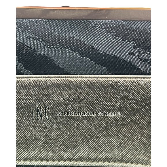 Clutch Purse "Love" Bling INC International Concepts Black Gold 10.25" x 5" NEW - Picture 8 of 11